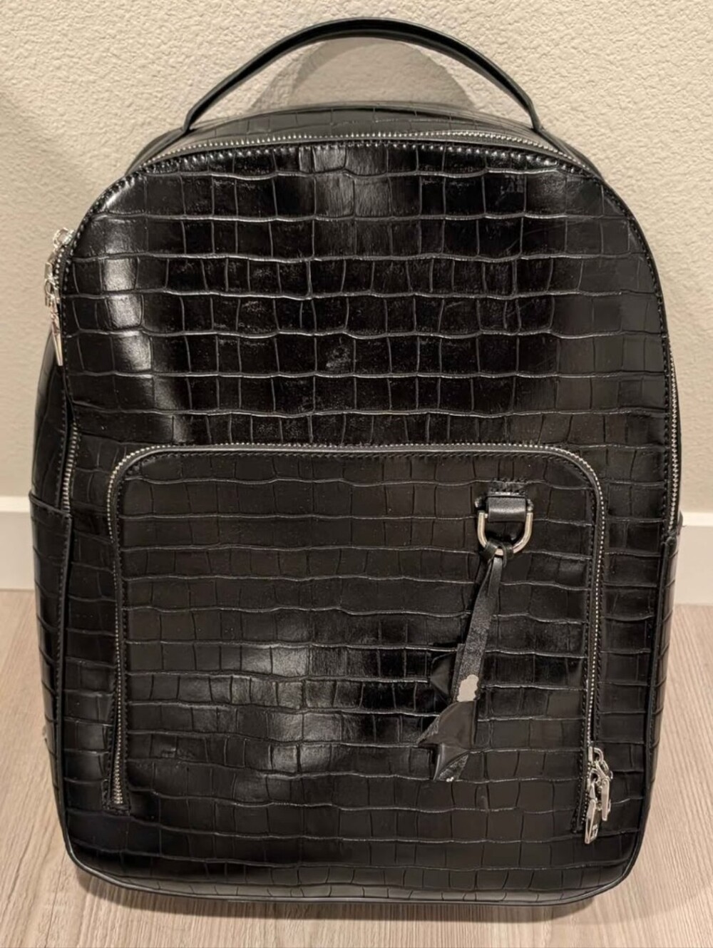 Zara Brand Faux Leather Backpack